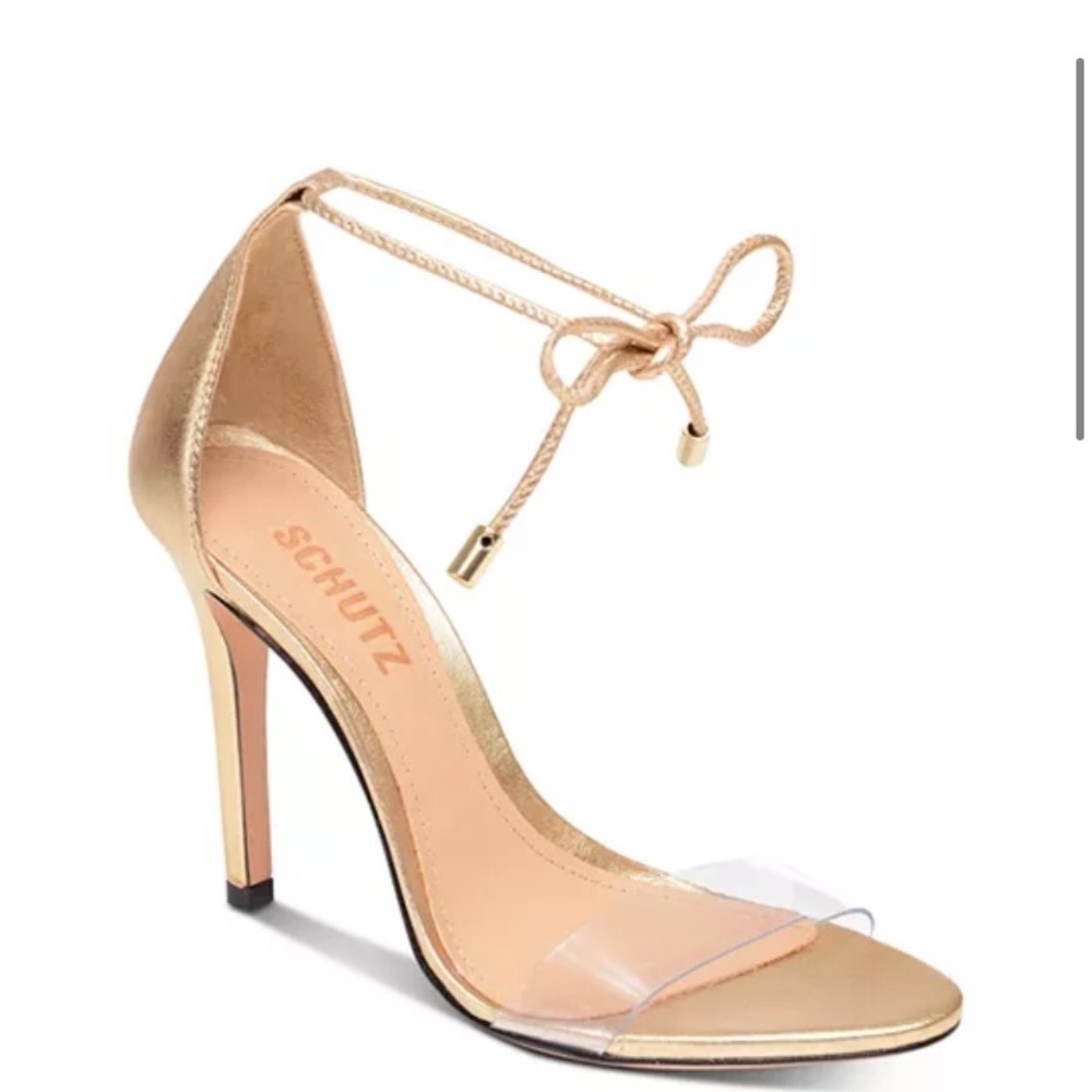 Schutz Size 7 Josseana Open Toe Nubuck High Heels